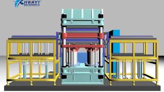 600T Vulcanizing Press Machine Hwayi Machinery [upl. by Keeler218]