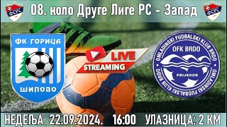 FK GORICA vs FK BRDO DRUGA LIGA RS  Z 20242025  08 KOLO [upl. by Gisele161]