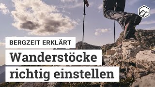 Wanderstöcke richtig einstellen  Bergzeit [upl. by Ardnasxela]