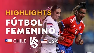 Highlights  Fútbol Femenino  Chile vs USA en Juegos Panamericanos Santiago2023 [upl. by Ainola]