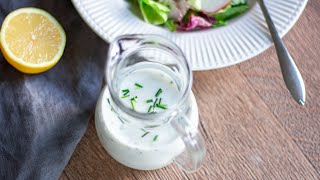 Joghurt Dressing  einfaches Salatdressing selber machen 🥗 [upl. by Rianon906]