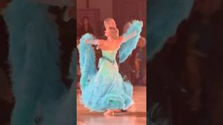 Slow Foxtrot 🩵 ballroomdancesport ballroomdance dancevideo dancesport dancestyle [upl. by Vanderhoek143]