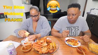 EXTREME TINY BITES SEAFOOD BOIL PRANK ON MY BAE SHES PISSED LOL [upl. by Notrem508]