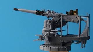 Twin 40mm Bofors US Navy WWII in 135th scale [upl. by Burroughs]