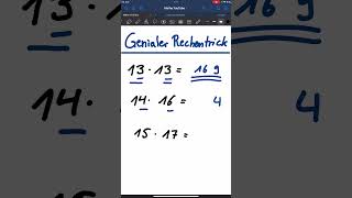 GENIALER MATHETRICK mathe MULTIPLIKATION tricks easy [upl. by Eirrek]