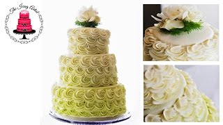 Three Tier Rosette Wedding Cake  How To With The Icing Artist [upl. by Bore]