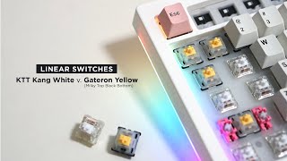 ktt kang white amp gateron milky yellow budget linear switches  asmr sound test [upl. by Htide701]