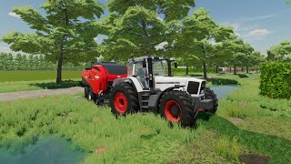 BALING GRASS HAY AND PLOWING FILED HOLLANDSCHEVELD FARM FS22 [upl. by Yasnyl]