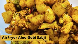 Aloo Gobi in Airfryer  Air fryer Aloo Gobhi Sabji  Aloo Gobi Recipe [upl. by Wager]