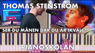 Ser du månen där du är ikväll  Thomas Stenström Pianoskolan ALLA ACKORD [upl. by Ayotas]