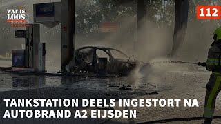 TANKSTATION DEELS INGESTORT NA AUTOBRAND A2 EIJSDEN [upl. by Notxam142]