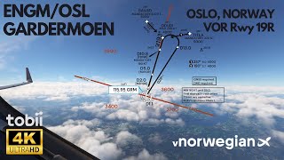 POV  VOR DME 19R landing in Oslo  PMDG 737 [upl. by Kolnick794]