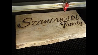 Family Wood Signs Engraved Live Edge [upl. by Gnehc]