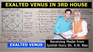 Exalted Venus in 3rd House l Famous Astrologers in Delhi NCR India l Exalted Venus [upl. by Evreh]