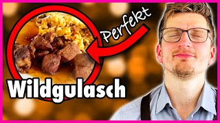 WILDGULASCH auf dem Grill  Rehgulasch Rezept [upl. by Leinahtan]