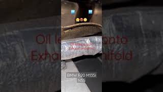 BMW F20 M135i Rocker cover Oil leak onto Exhaust manifold [upl. by Tigges429]