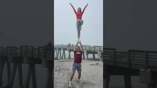 Toss lib with Avaryana Rose cheer stunt celebrity friends florida actress model beach [upl. by Kila561]