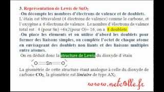 Exercice corrigé et vidéo sur la structure électronique et de Lewis de létainmp4 [upl. by Nnylasor383]