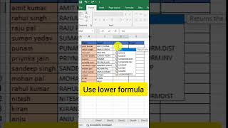 use lower upper proper formula in excel gaming asmr excel shortvideo video [upl. by Apeed654]