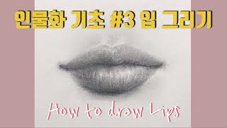 ENG작업실D 인물화 기초  입그리기 studioD How to draw lips tutorial [upl. by Veda]