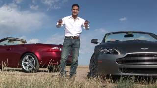 NiceDrivz Comparo Aston Vantage V8 Roadster vs Jaguar XKR Convertible [upl. by Cosmo476]