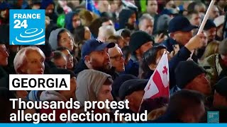 Thousands protest alleged election fraud in Georgia • FRANCE 24 English [upl. by Ayvid]