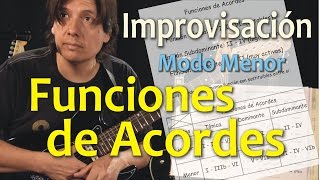 Funciones de Acordes Modo Menor  Composición Arreglo Sustitucion Tutorial 31 [upl. by Atikahc]