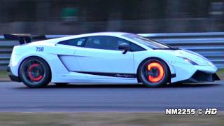 Modified Lamborghini Gallardo LP570 Glowing Brakes on Track [upl. by Crowns]