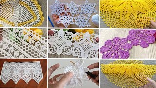 FANTASTIC and elegant Border Lace Crochet Patterns lacesample viral trending beauty crochet [upl. by Philina333]