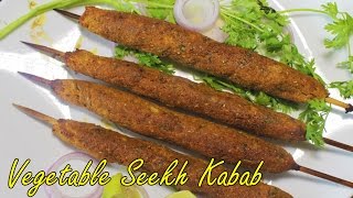 Veg Seekh Kabab  Quick And Easy Veg Starter  Appetizer  Crispy Snack Recipe [upl. by Klockau]