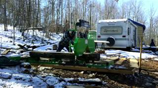 Harbor Freight saw mill review with an oak log [upl. by Leikeze]