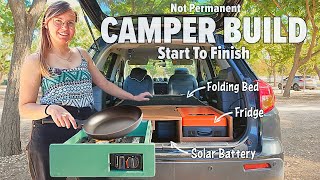 AllInOne Foldable Car CAMPER  Full DIY Build [upl. by Arrat795]