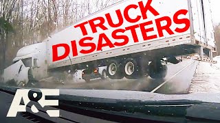 BIGGEST Truck Accidents  Top 12 Moments  Road Wars  AampE [upl. by Annatsirhc]