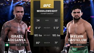 Israel Adesanya vs Kelvin Gastelum Full Fight  UFC 5 Fight Night [upl. by Berlin55]