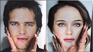 ASMR Tracing amp Describing Celebrity Faces [upl. by Anglo]