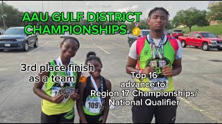 Track Meet Vlog AAU Gulf District Championships   Top 16 advance to Region 17 Championships 🥷 [upl. by Renrag]