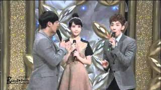 111113 BEAST Gikwang amp Jokwon amp IU MC  Dont touch my IU 2  INKIGAYO [upl. by Eiveneg]