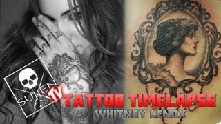 Tattoo Time Lapse  Whitney Lenox  Tattoos Vintage Mirror on Mike Vallelys Daughter [upl. by Hedy293]