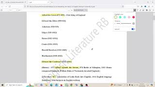 Course History of English Literature Class 2 Lecture 1 [upl. by Yrolg]