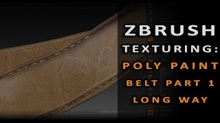 ZBrush Texturing Belt  Long Way [upl. by Arihsak914]