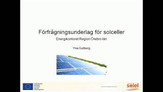 Förfrågningsunderlag för solceller [upl. by Eulalia243]