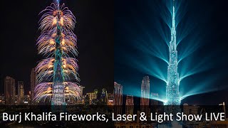 Burj Khalifa Fireworks  World Record Breaking Laser amp Light Show  NYE 2023  Happy New Year 2023 [upl. by Annairba341]