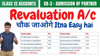 Revaluation Account  Admission of Partner9 12Accounts [upl. by Aran764]