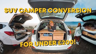 We Built a DIY SUV Camper conversion for UNDER £200 [upl. by Kcirrez]