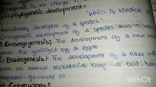 Ontogenetic Development  According to Berrvills [upl. by Dine]