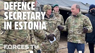 OP CABRIT Defence Secretary Visits British Troops Deployed To Estonia  Forces TV [upl. by Hoenack]