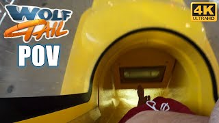 Wolf Tail POV 4K 60FPS Great Wolf Lodge Poconos Trapdoor Speed Slide  NonCopyright [upl. by Francesca]