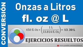 Conversión de Onzas fl Oz a Litros L [upl. by Stanford]