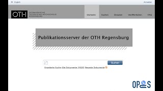 Publikationsserver der OTH Regensburg [upl. by Tlok510]