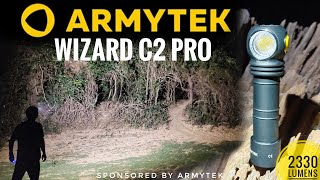 Armytek Wizard C2 PRO warm 2330 lumens 129 meters beam distance [upl. by Helbon45]